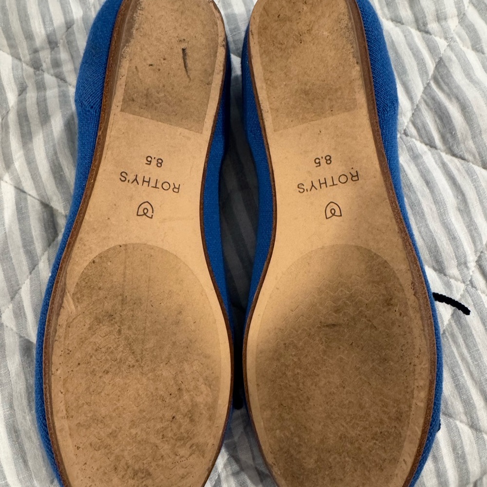 Rothy's Vibrant Blue and Navy Tassel Loafers - Picture 3 of 4